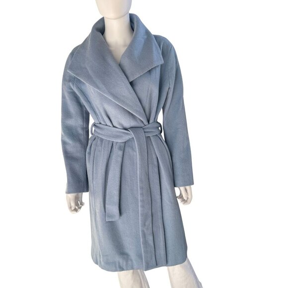Flo Atelier Wool Blend Belted Coat Size L - Picture 2 of 8